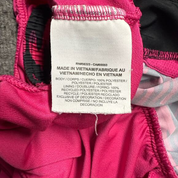 Nike Running Dri-Fit Shorts Women's Large Pink Camo Pull On Lined Elastic - Picture 3 of 7